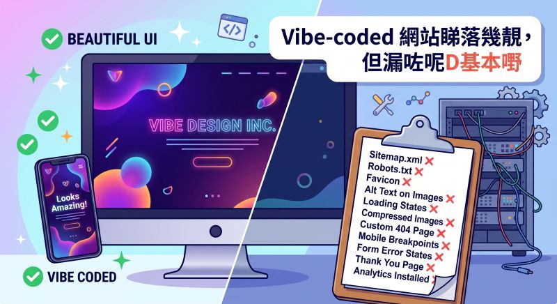Your Vibe-coded Website Looks Great, but It's Missing These Basics